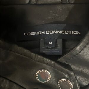 NWT! Black Faux Leather Jacket with Zipper Details